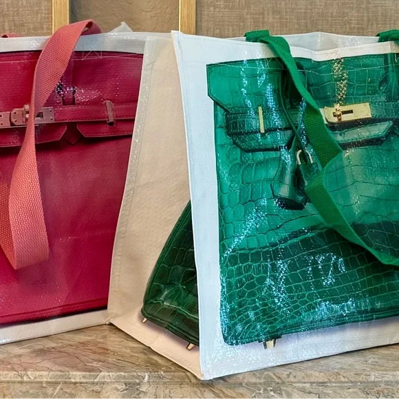 Green -🚨 Instagram craze Tote- Art PrintTote Illustrated Top-Handle Graphic - Picture 9 of 16